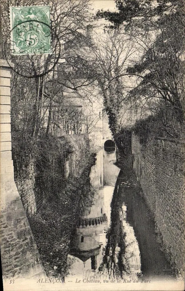 알렌çon — 성, 루 드 파르크에서 본 모습 — ND P. 53 - 앞면