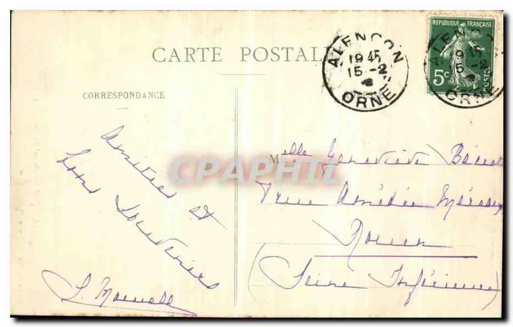 Alençon - Tribunal de Comércio — Casa dos Magasins Réunis, editor - Verso