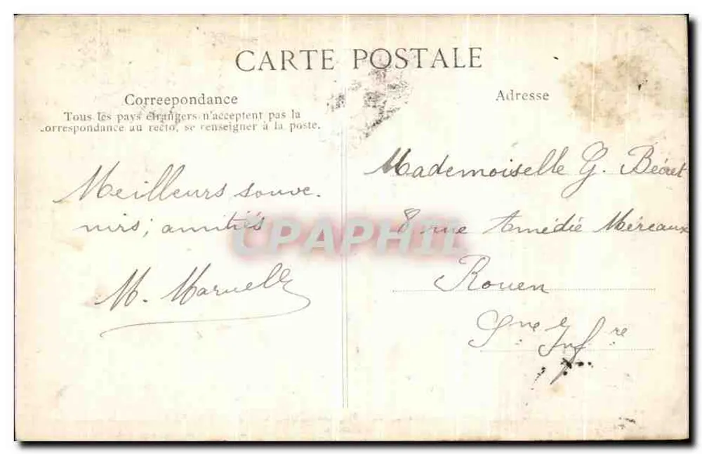 Alençon (Orne) — Promenades — Editor E.P.D. n° 14 - Verso