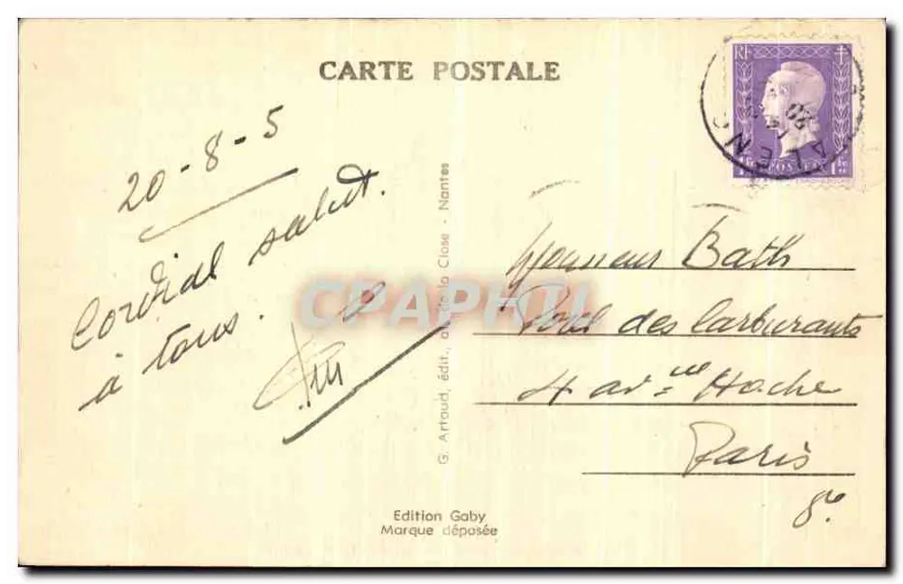 Alençon (Orne) — O rio Sarthe — Edição Gaby - Verso