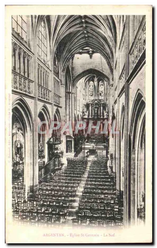 Argentan - Igreja de São Germain - A Nave - Frente