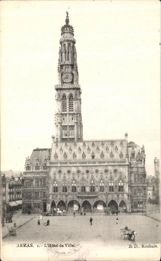 Arras - O Hotel de Ville — B.D. Roubaix, n°62 - Frente