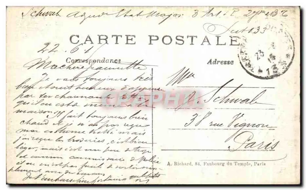 Arras — Ansicht von Arras nach dem Bombenangriff — Die Große Platz — A. R. - Rückseite