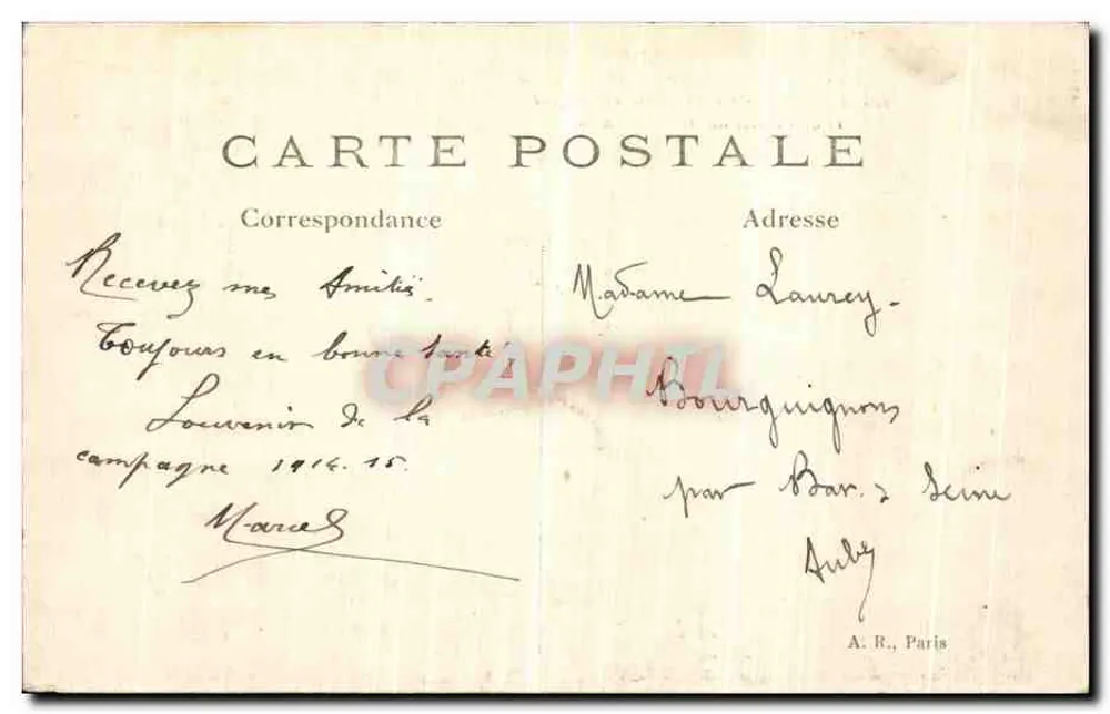 Arras — Ruinen nach deutschen Bombenangriffen — A.R. n°283 - Rückseite