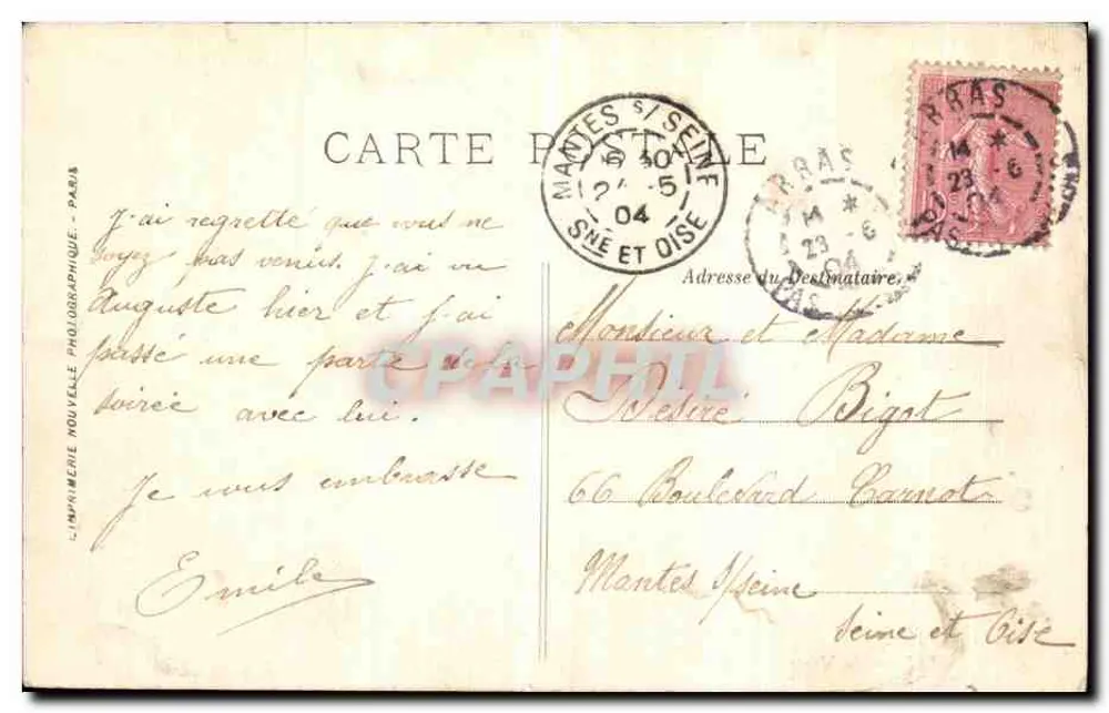 Arras — O Museu — LL. — n°46 - Verso