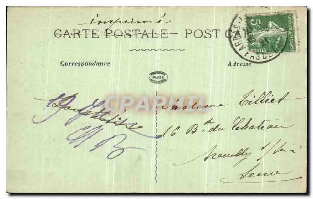 Arras — Innenansicht der Kathedrale (Orgeln) — La Dernière, Nr. 2914 - Rückseite