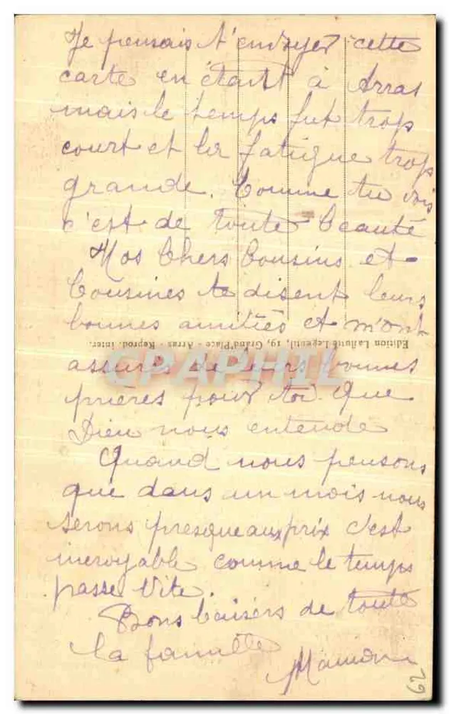 Arras - Rue d'Amiens - La Chiesa del Santissimo Sacramento — Thildy, n°33 - Verso