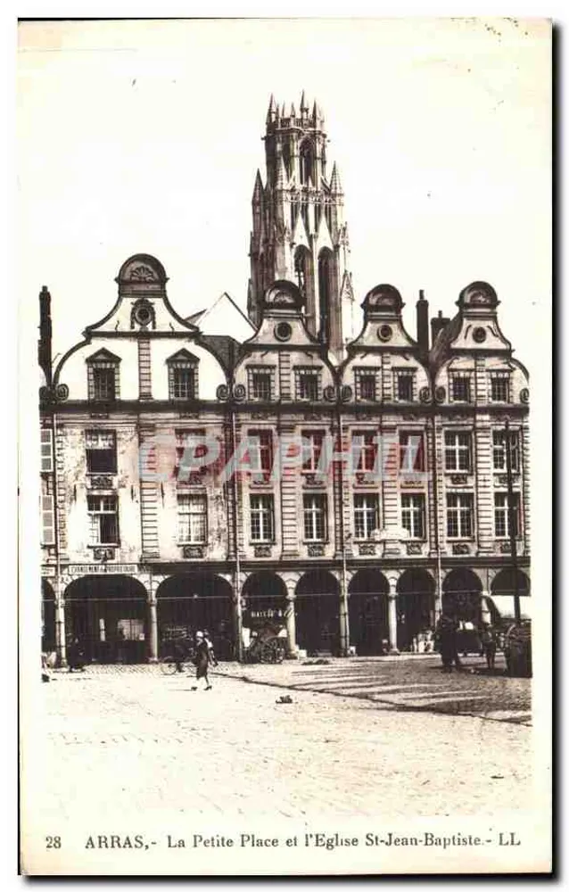 Arras - Kleiner Platz und Kirche St. Johannes der Täufer - LL - Vorderseite