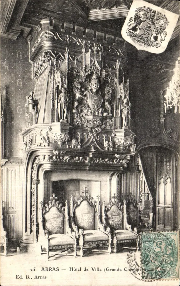 Arras — Hotel de Ville (Grande Chambre) — Ed. B., Arras - Frente