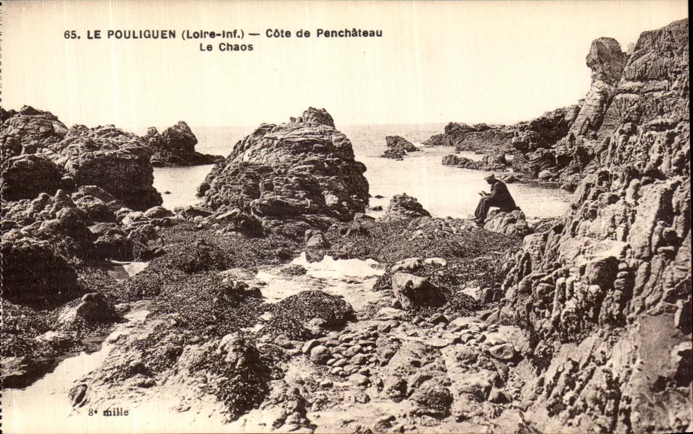 Le Pouliguen (Loire-Inf.) — Küste von Penchâteau, Le Chaos — F. Charpentier, Nantes - Vorderseite