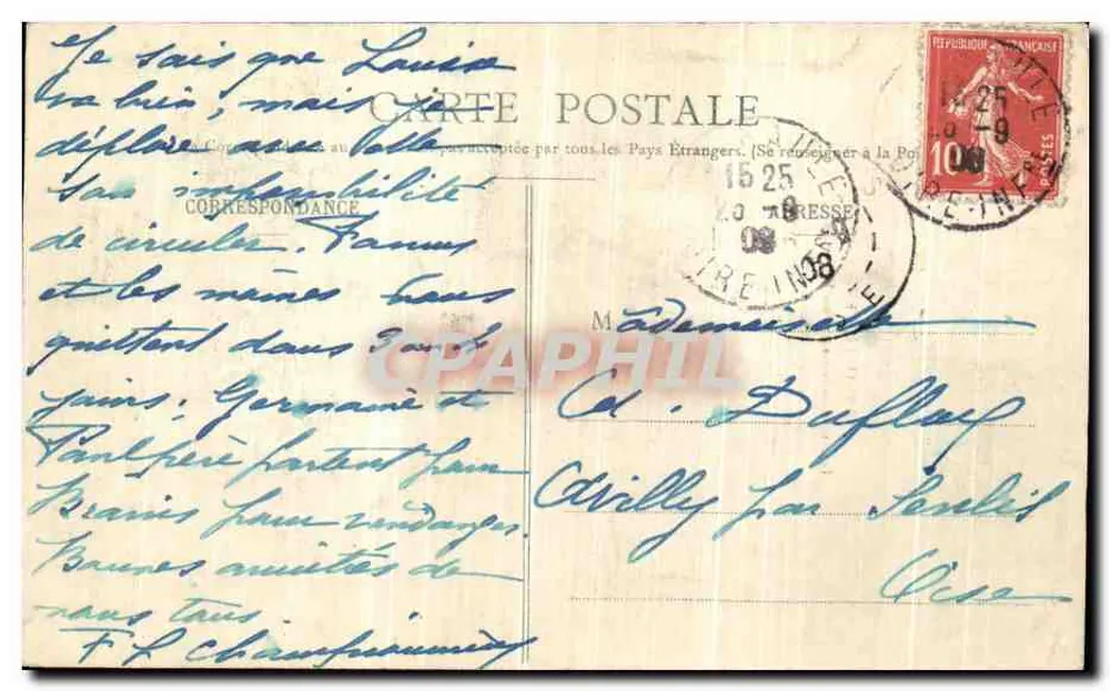 Le Pouliguen — Innenraum der Grotte des Korrigán — Sammlung H. T. n° 269 - Rückseite