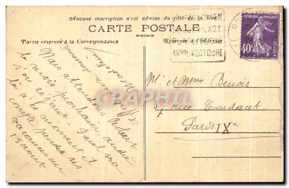 Le Pouliguen (Loire-Inf.) — Felsen der Grande Côte — Verlag Léon Lamy, n° 618 - Rückseite