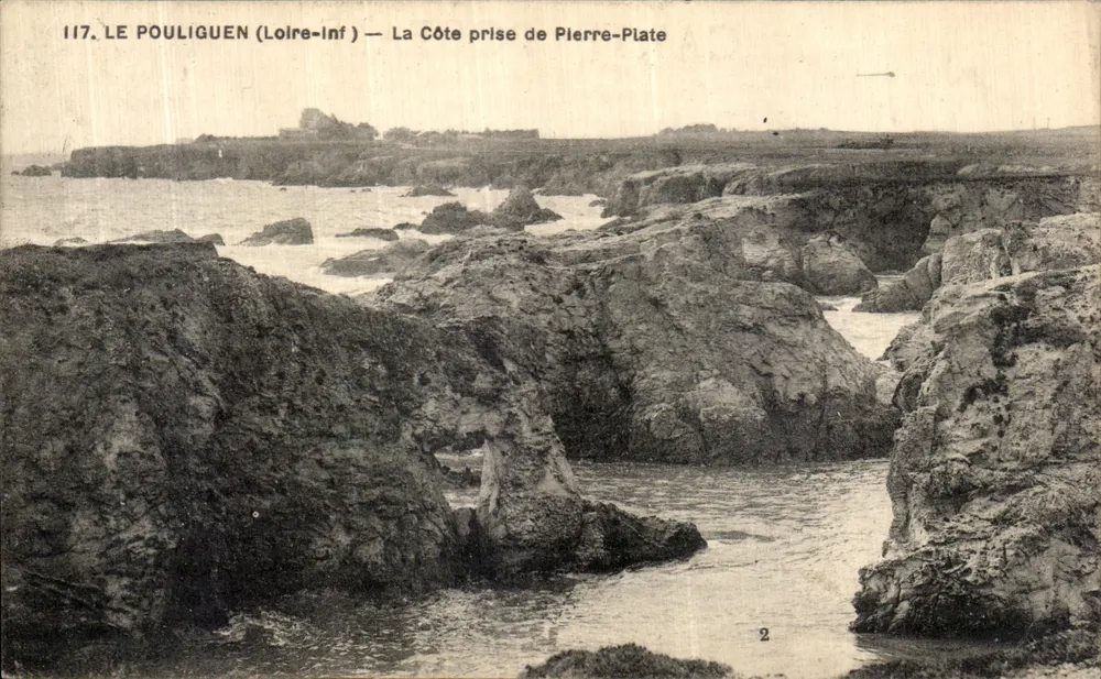 Le Pouliguen (Loire-Inf) — La Côte prise de Pierre-Plate — F. Chapeau, Verlag, Nantes, Nr. 117 - Vorderseite