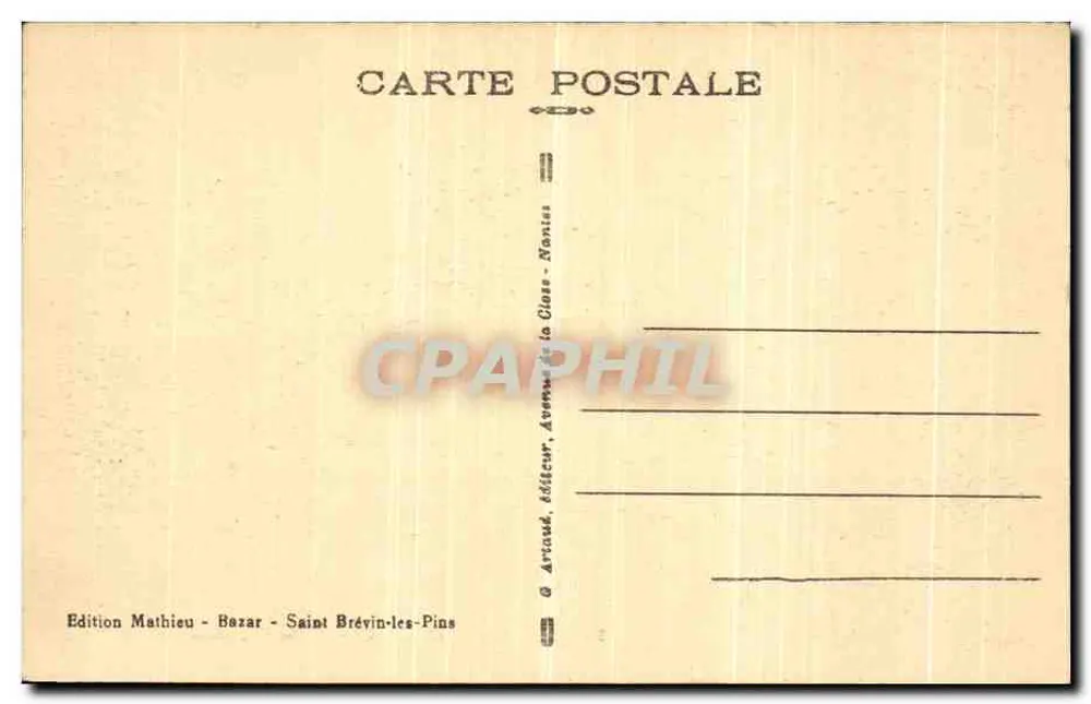 Saint-Brévin-l'Océan — La Courance — Édition Mathieu-Bazar - Verso