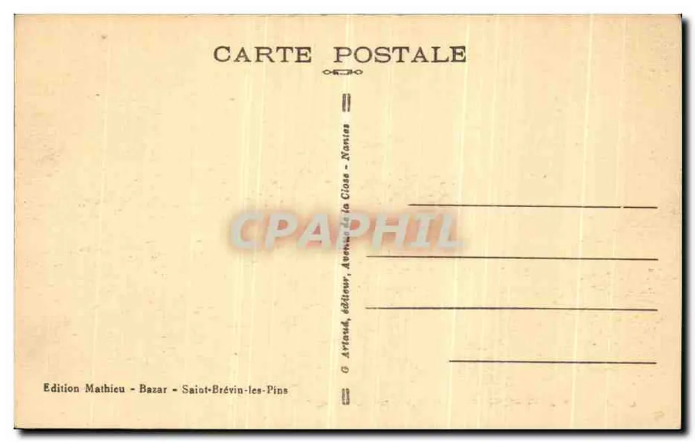 Saint-Brevin-l'Océan — Kiefern am Meer — Edition Mathieu - Bazar - Rückseite