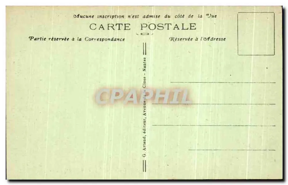 Saint-Brevin-l'Océan — Efeito de onda — G. Artaud, editor, Nantes - Verso