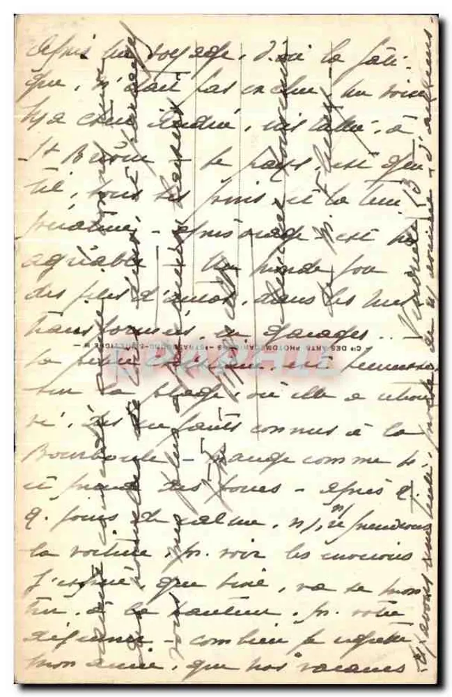 St-BRÉVIN-l'OCEAN — Praia do Pointeau — Bilhete postal antigo n°12, editor A.12 - Verso