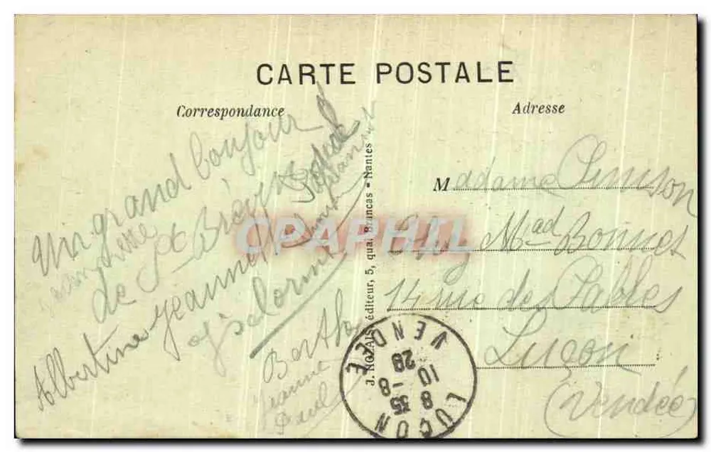 SAINT-BREVIN — Lindo canto de floresta — J. NOAILLÉ, editor, Nantes, n°152 - Verso