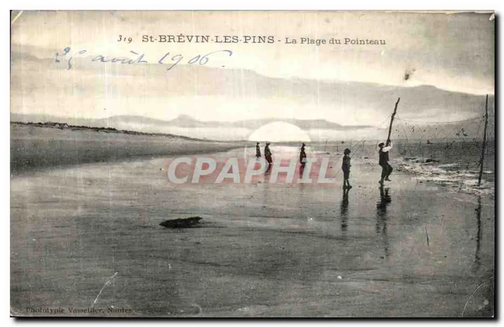 St-BRÉVIN-LES-PINS - Ansicht der Pointeau-Strand — Phototypie Vasselier, Nantes, Nr. 319 - Vorderseite
