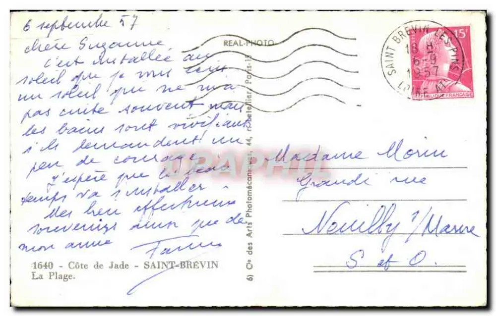 Saint-Brevin - Plaża — widok wybrzeża — wydawnictwo Cap - Rewers