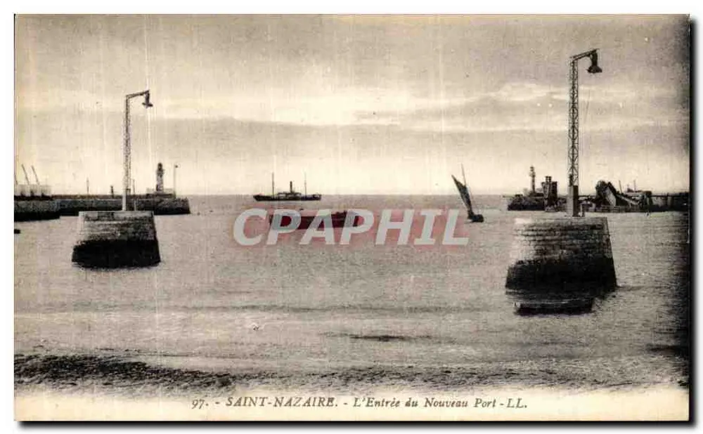 Saint-Nazaire - Der Eingang zum neuen Hafen - LL - Vorderseite