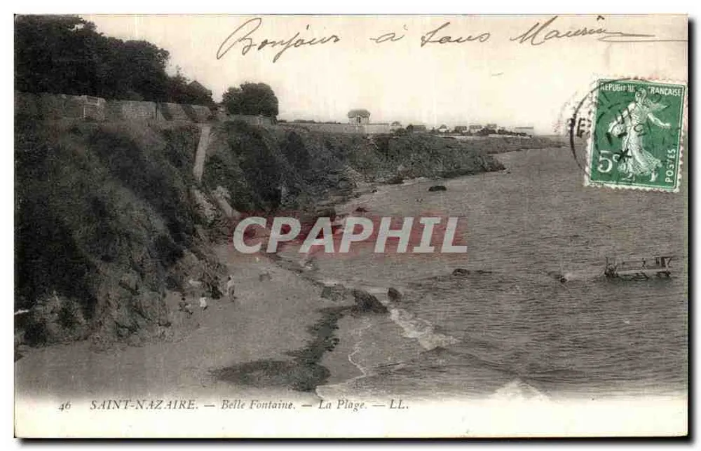 SAINT-NAZAIRE — Belle Fontaine — La Plage — LL. — éditeur LL. - Vorderseite