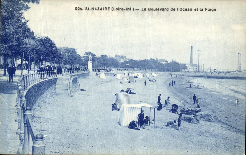 St-NAZAIRE (Loire-Inf) — Der Boulevard de l'Océan und die Strände — F. Chapeau, Nantes, n°224 - Vorderseite