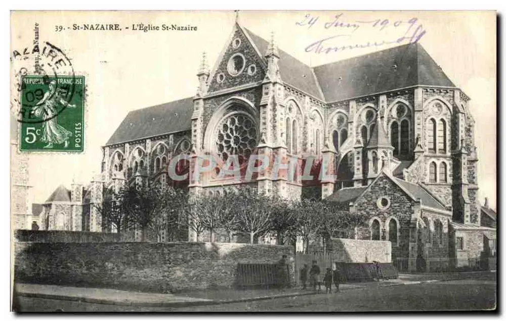 St-Nazaire — Die Kirche St-Nazaire — unbekannter Verlag, Nr. 39 - Vorderseite