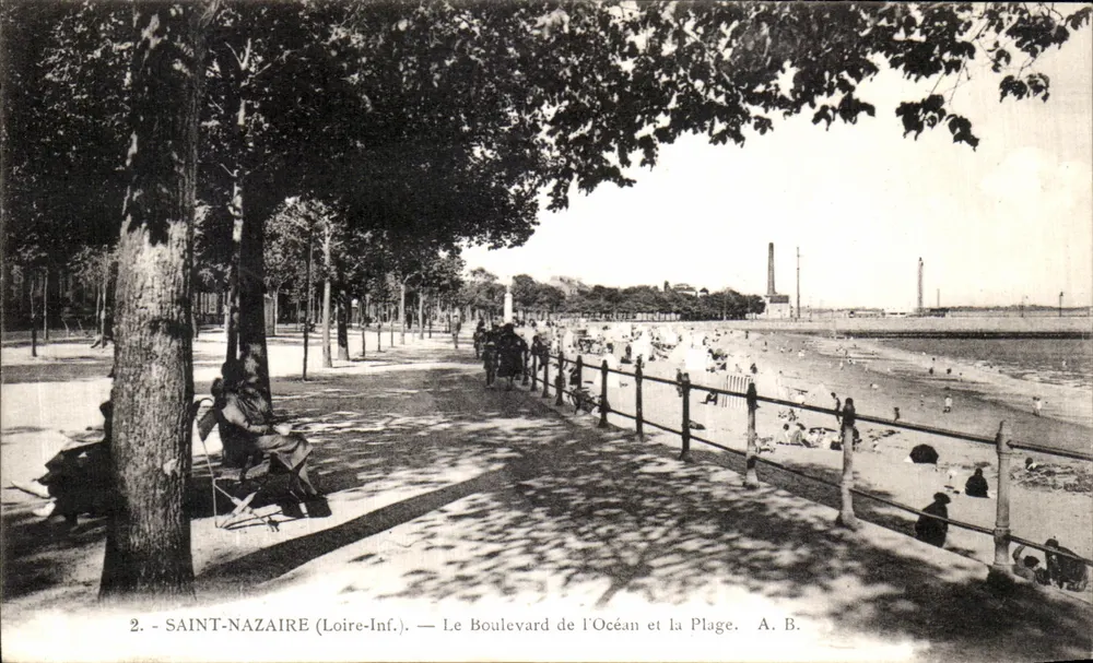 Saint-Nazaire (Loire-Inf.) — Der Boulevard de l'Océan und die Strände — A. B. - Vorderseite