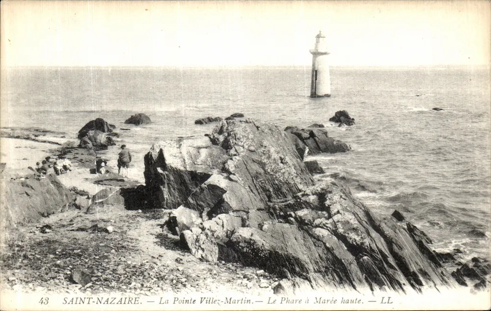 Saint-Nazaire — Pointe Ville-Martin — Der Leuchtturm bei Flut — LL - Vorderseite