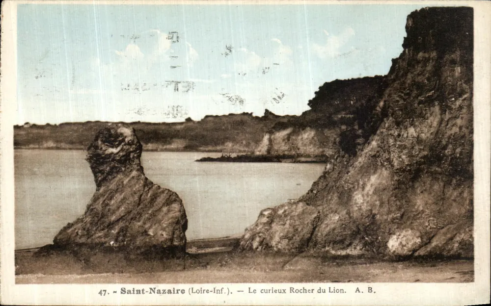 Saint-Nazaire (Loire-Inf.) — Der merkwürdige Felsen des Löwen — A. B. - Vorderseite