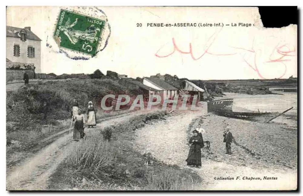 PENBE-en-ASSERAC (Loire-Inf.) — La Plage — Collection F. Chapeau, Nantes - Frente