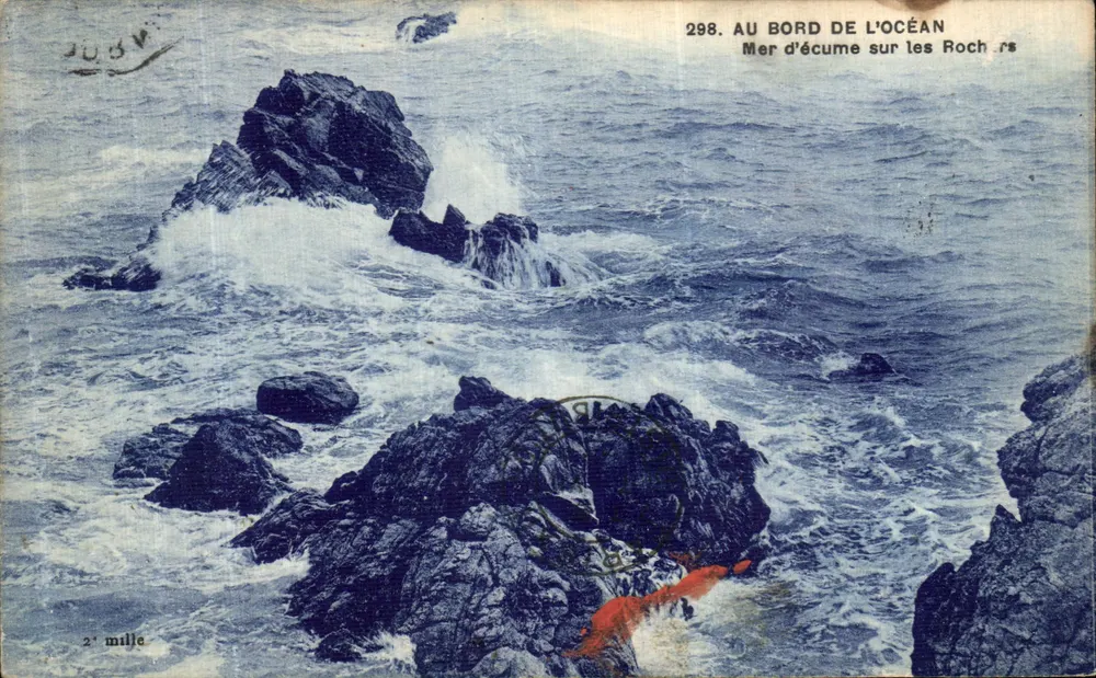 Schäume Meer auf den Felsen — Küstenblick — F. Chassem Verlag, Nantes, n° 298 - Vorderseite