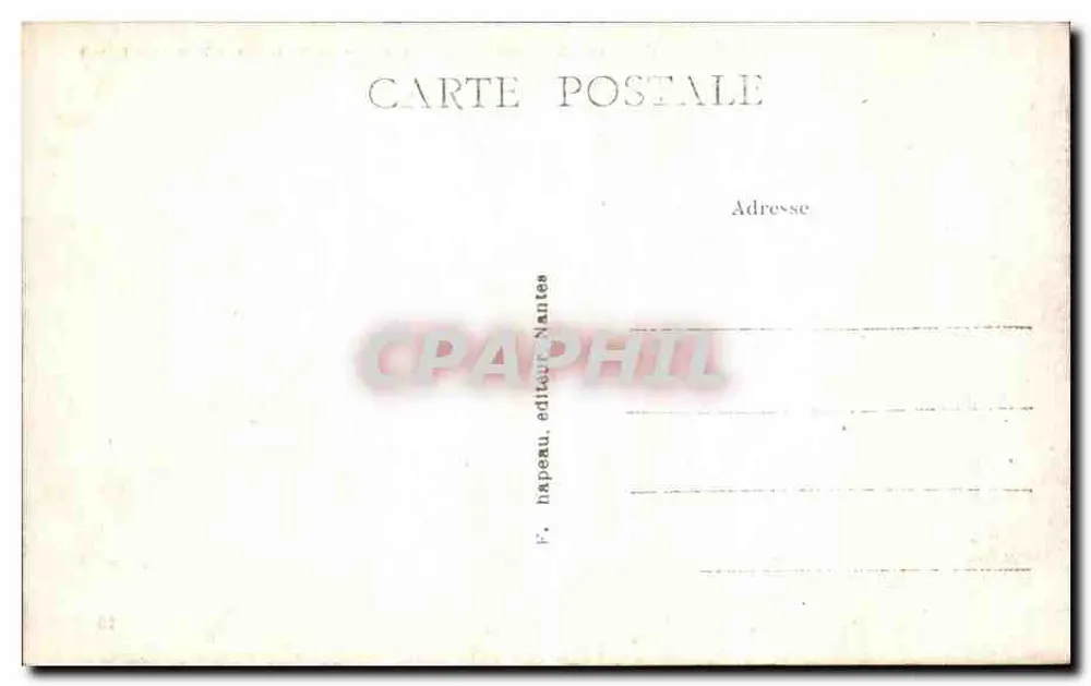 Praia da Birochière com maré baixa — Pornic (Loire-Inf.) — F. Hapeau, editor Nantes - Verso