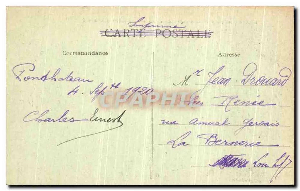 Calvário de Pontchâteau (VIIª Estação) — Jesus cai pela segunda vez — Coleção J. P. - Verso