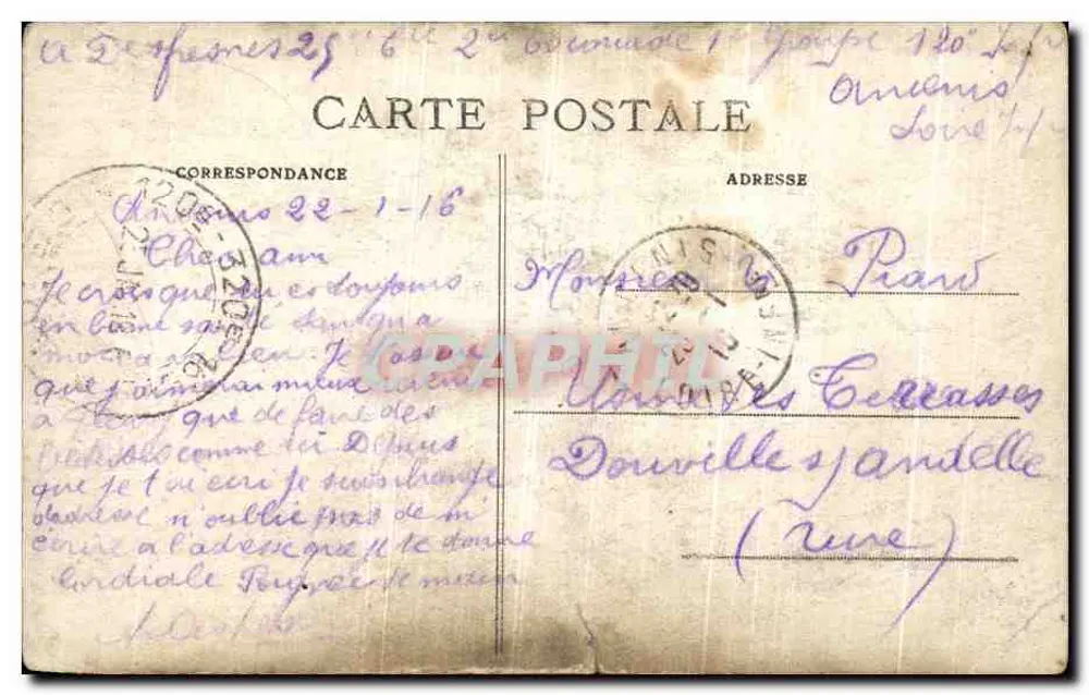 Ancenis (Loire-Inf.) — La Rue de Charost — Artaud et Nozais, Nantes - Achterkant