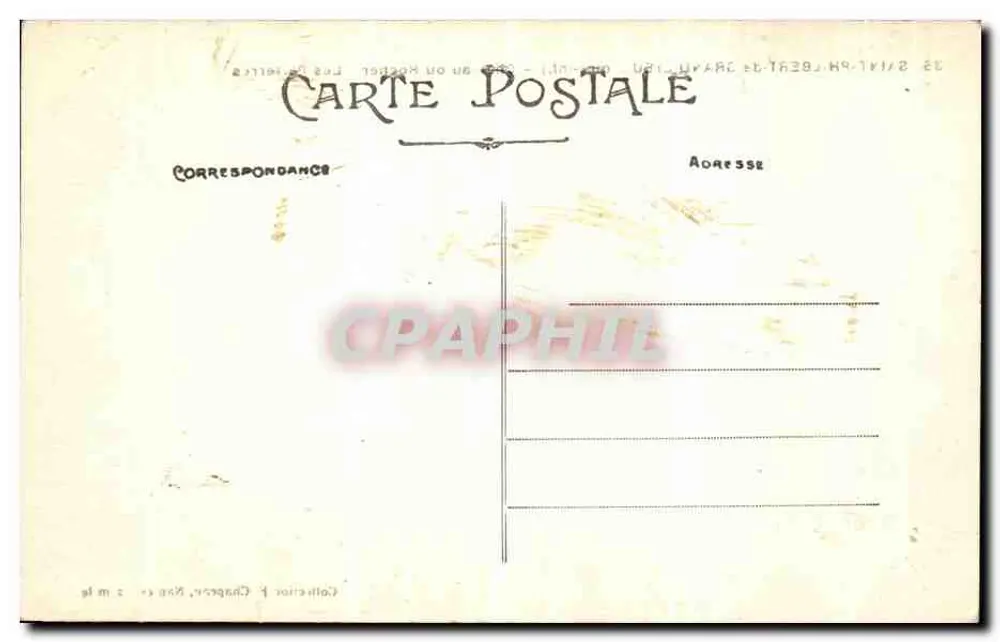 Saint-Philbert-de-Grand-Lieu (Loire-Inf.) — Schloss Rocher - Die Parterres — Sammlung F. Chapcau, Nantes - 2° mile - Rückseite
