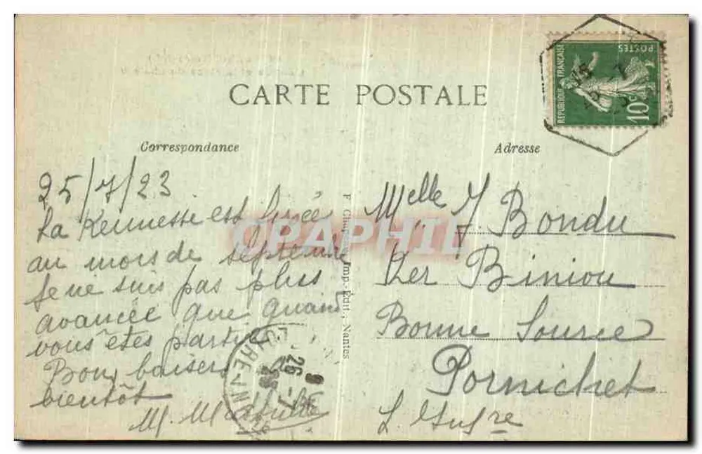 Pornic (Loire-Inf.) — Der Eingang und der Platz des Schlosses — n°42 - Rückseite