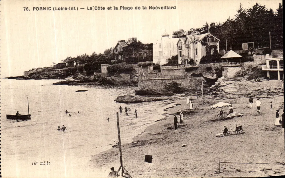 Pornic (Loire-Inf.) — Die Küste und der Strand Noëveillard — F. Griepeau, Nantes - Vorderseite