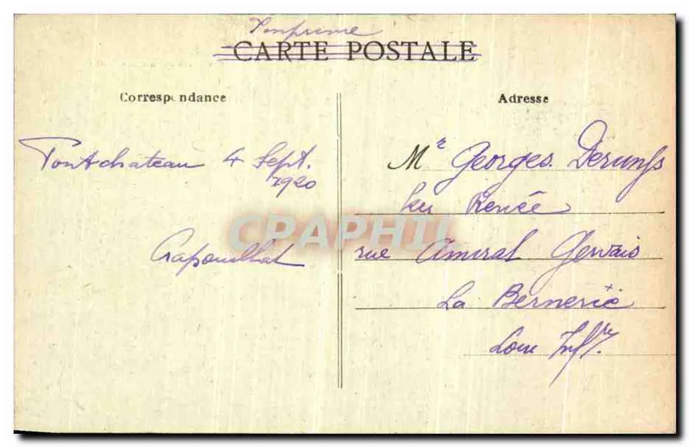 Pontchâteau — O Calvário (XIIª Estação) — Editor não identificado - Verso