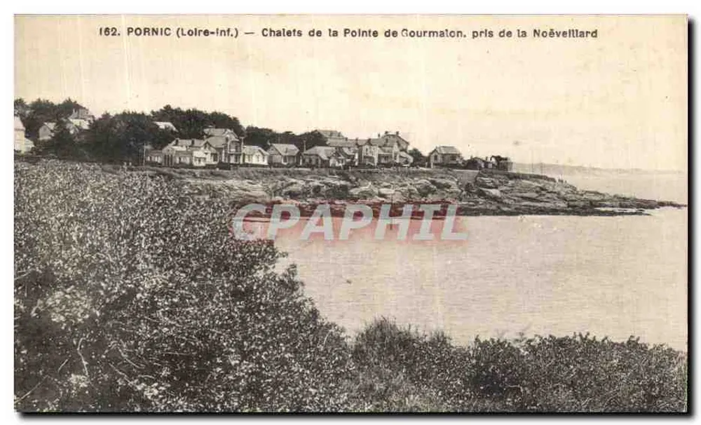 Pornic (Loire-Inf.) — Chalets der Pointe de Gourmaton, von der Noëvellard aus - Vorderseite