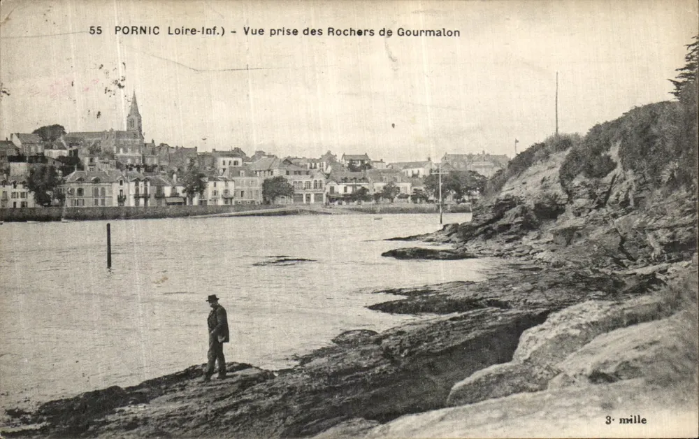 Pornic Loire-Inf. — Ansicht von den Rochers de Gourmalon — unbekannter Verlag, Nr. 55 - Vorderseite