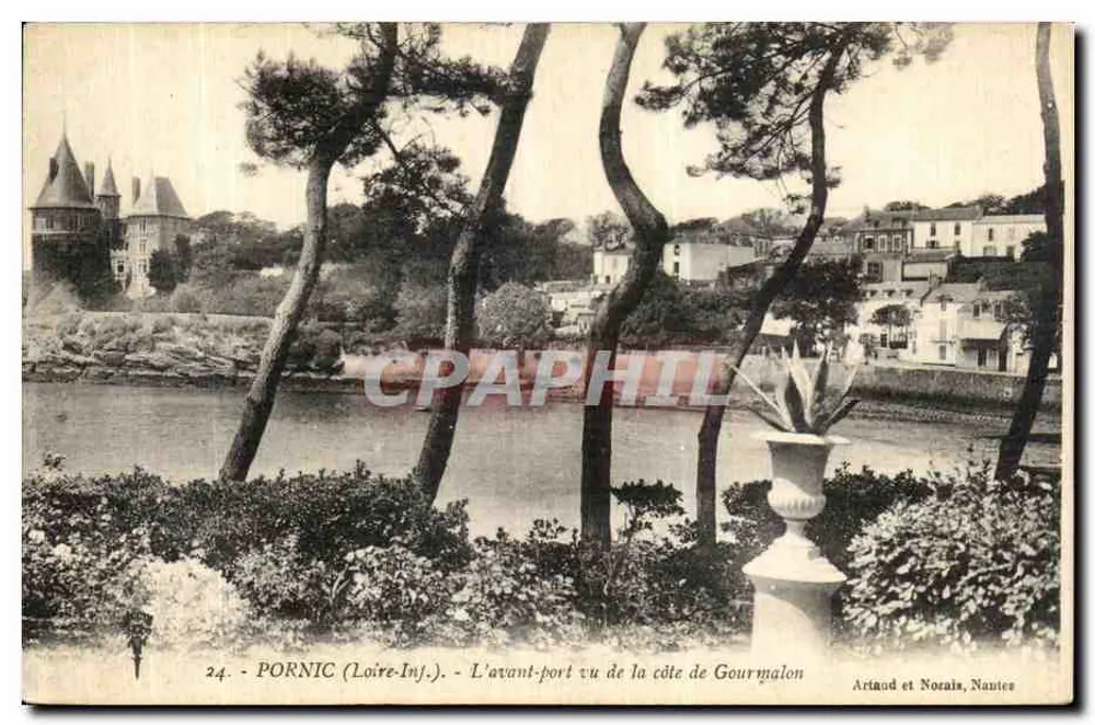Pornic (Loire-Inf.) — Blick auf den Hafen von der Gourmalon-Küste — Artan et Norais, Nautes - Vorderseite