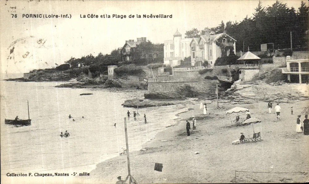 Pornic (Loire-Inf.) — Die Küste und der Strand von Noëvellard — Sammlung F. Chapeau, Nantes - Vorderseite