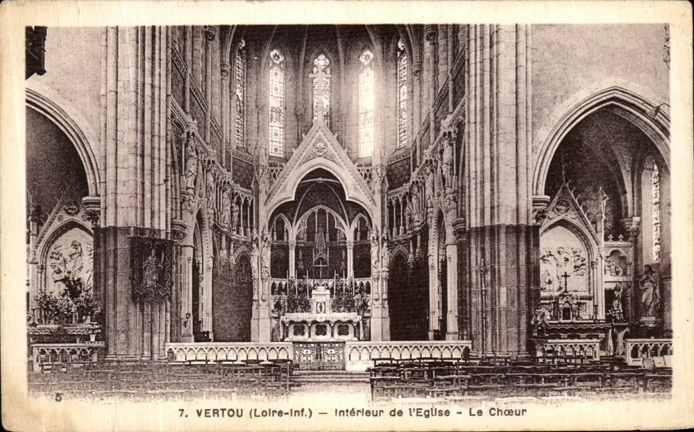 Vertou (Loire-Inf.) — Intérieur de l'Église — Le Chœur — Éditeur F. Chapeau - Awers