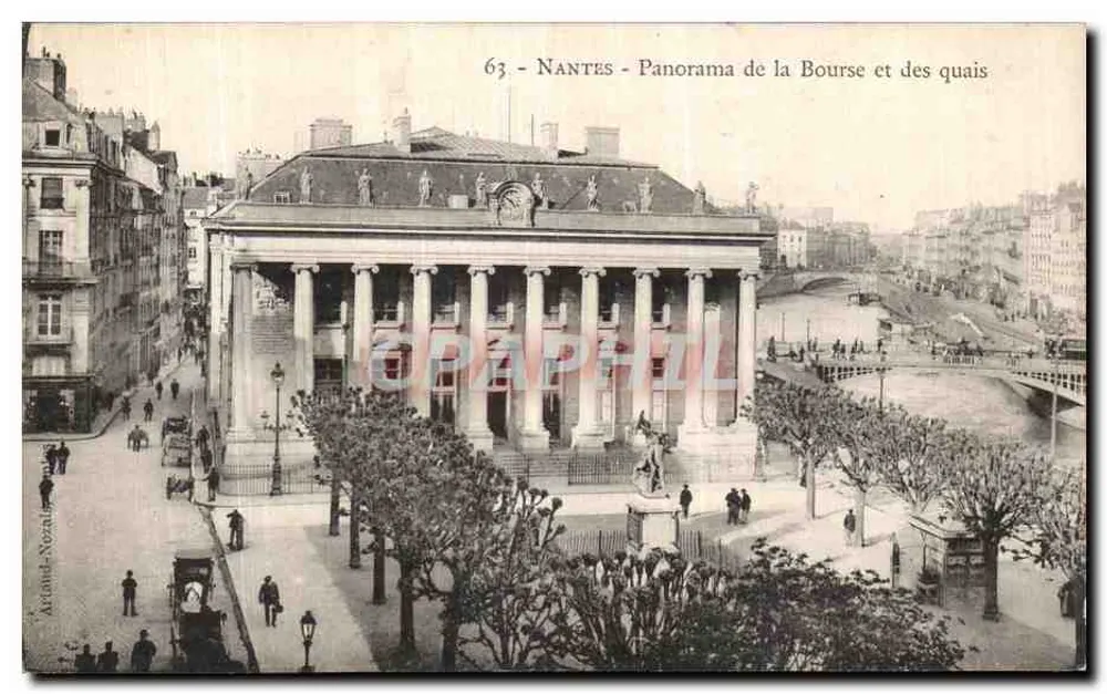 NANTES - Panorama der Börse und der Kai — Ariand-Nézal, n°63 - Vorderseite