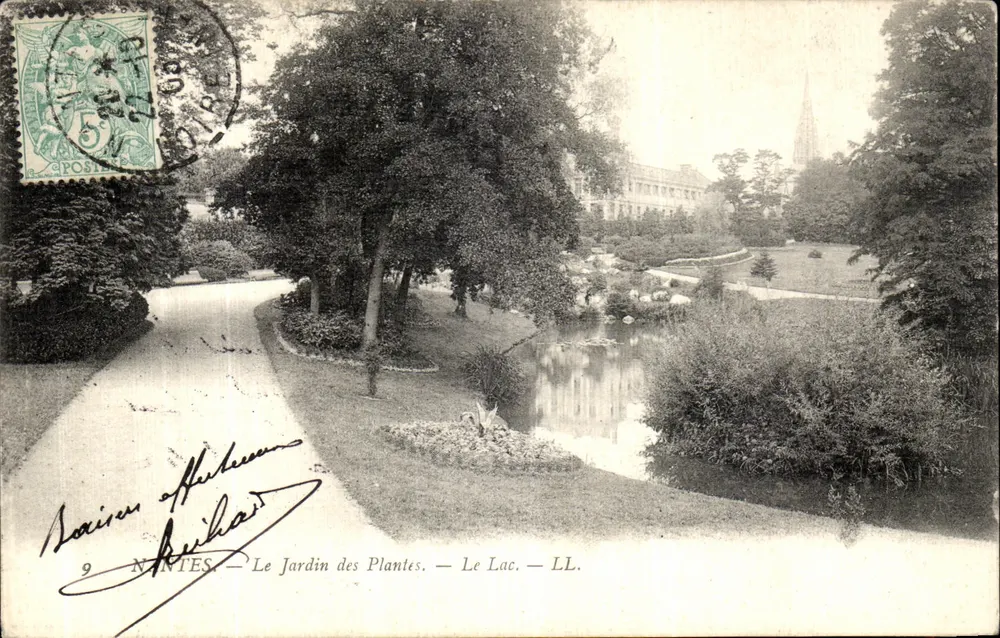 Nantes — Der Botanische Garten — Der See — LL. - Vorderseite