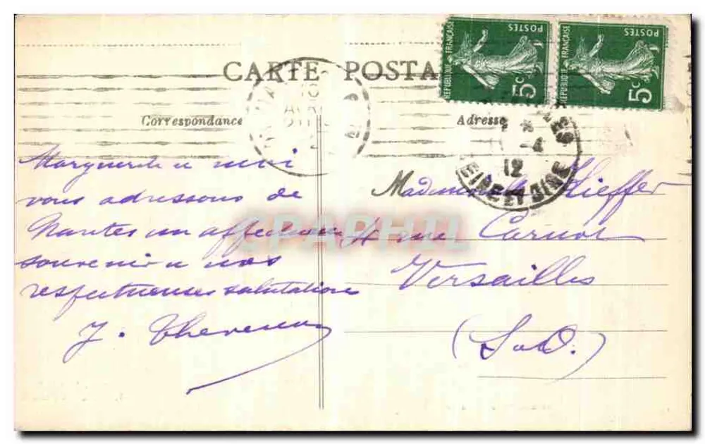 Tumba dos Carmelitas — Nantes — Artaud-Nozais - Verso