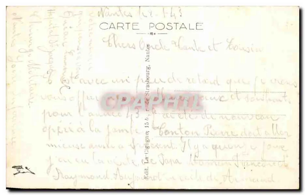 NANTES — Abside da Basílica de São Nicolau — Editora: La Cigogne, n° 131 - Verso