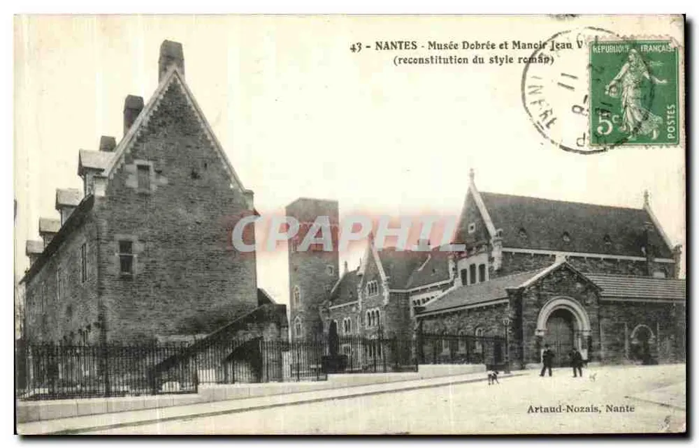 Nantes - Musée Dobrée et Manoir Jean V (reconstitution du style roman) — Artaud-Nozais, Nantes - Vorderseite